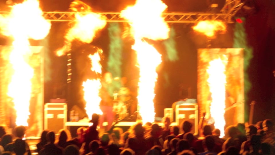 Bühnenshow mit Licht und Spezialeffekten